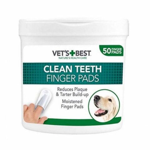 Caini - Vet's Best Dental Wipes, 50 bucati