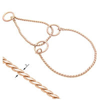 Caini - Zgarda lant semistrangulanta Rose Gold 3mm/40cm