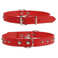 Caini - Zgarda P- rosu acc. metalice 1,2x35 cm