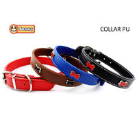 Caini - Zgarda piele eco cu os 1.5x35 cm