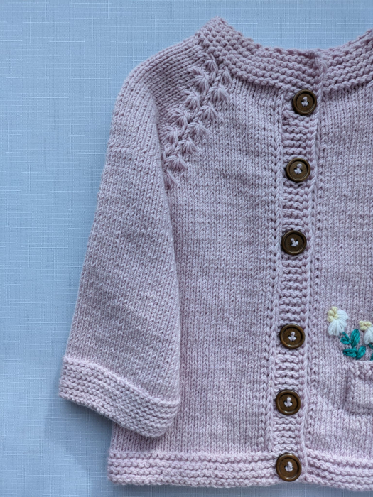 Cardigan tricotat manual din lână merino [2]