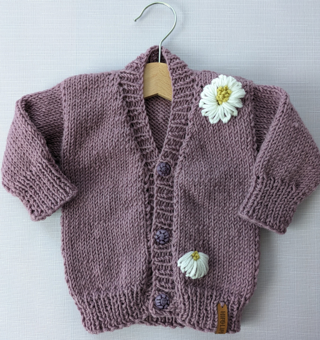 Cardigan tricotat manual din lână merinos [2]