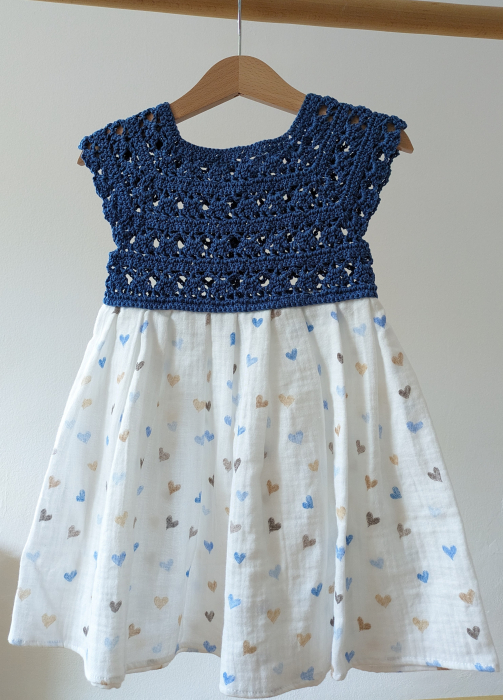 Rochie fetițe din muselină și lână merinos [1]