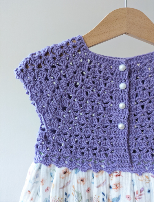 Rochie fetițe din muselină și lână merinos [3]