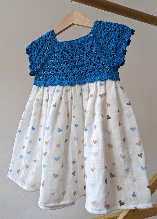 Rochie fetițe din muselină și lână merinos [1]