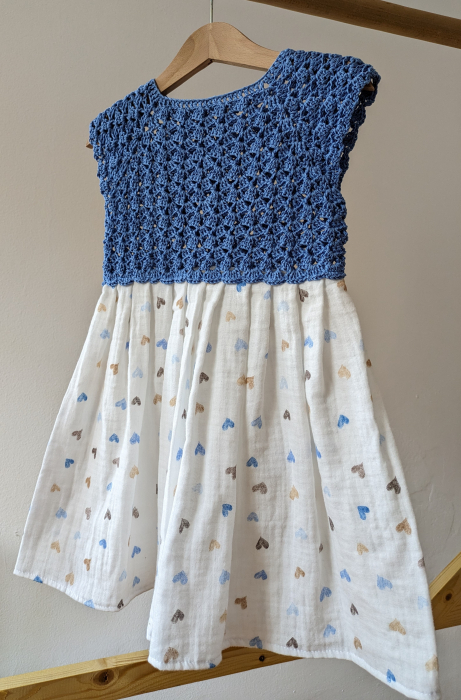 Rochie fetițe din muselină și lână merinos [1]