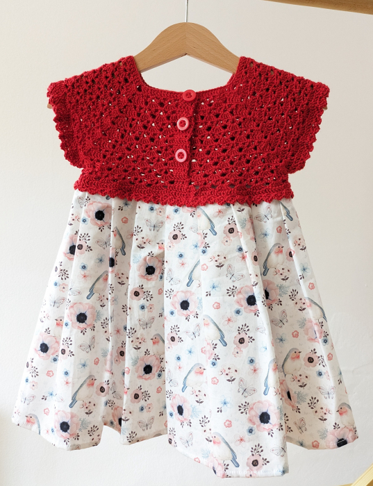 Rochie fetițe din poplin și lână merinos [3]