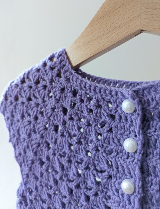 Rochie fetițe din muselină și lână merinos [4]