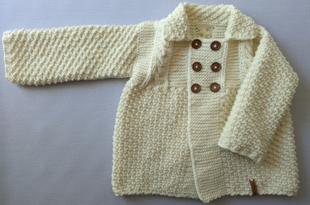 Îmbrăcăminte - Cardigan tricotat manual din lână merino