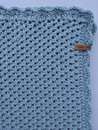 Păturici - Păturică croșetată manual din lână merinos