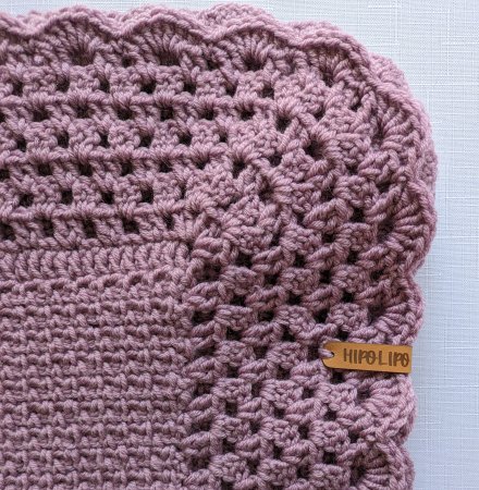 Păturică croșetată manual din lână merinos [1]