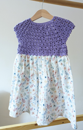 Rochii - Rochie fetițe din muselină și lână merinos