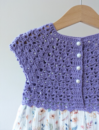 Rochie fetițe din muselină și lână merinos [2]