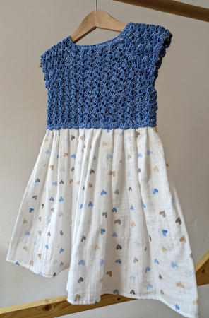 Rochii - Rochie fetițe din muselină și lână merinos