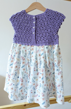 Rochie fetițe din muselină și lână merinos [1]