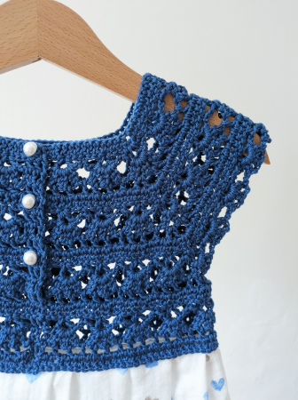 Rochie fetițe din muselină și lână merinos [2]