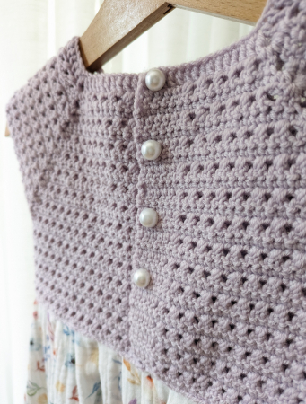 Rochie fetițe din muselină și lână merinos [2]