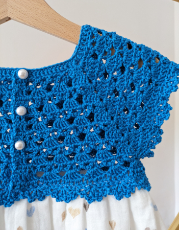 Rochie fetițe din muselină și lână merinos [3]