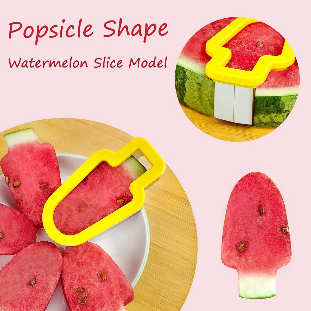 Slicer Fructe în Formă de Înghețată, Model Creativ pentru Tăierea Pepenelui, din Oțel Inoxidabil, Formă pentru Tort, Biscuiți și Fructe [2]