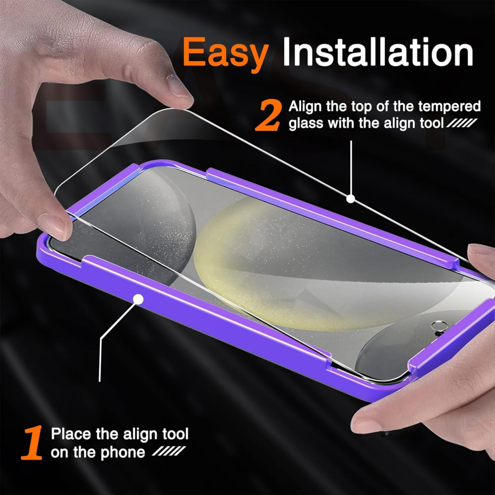 Set 4x Protecții Ecran și Cameră pentru Galaxy S24 Plus, sticla securizata, Ultra 9H, 2.5D, Milomdoi, 60JH [4]