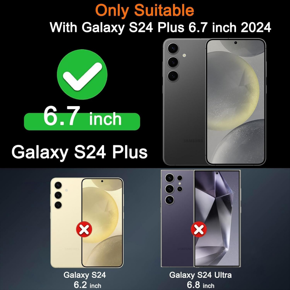 Set 4x Protecții Ecran și Cameră pentru Galaxy S24 Plus, sticla securizata, Ultra 9H, 2.5D, Milomdoi, 60JH [8]
