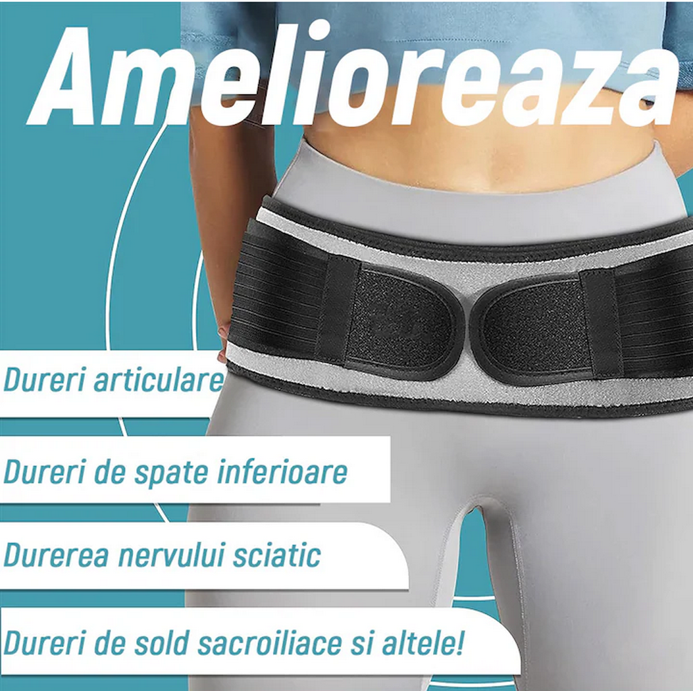 Centura Stabilizatoare pentru Articulaţia Sacroiliacă, Pentru Bărbaţi şi Femei, HEERTEE, Ameliorează Durerea de Sciatică, Pelvis, Spate şi Picioare [3]