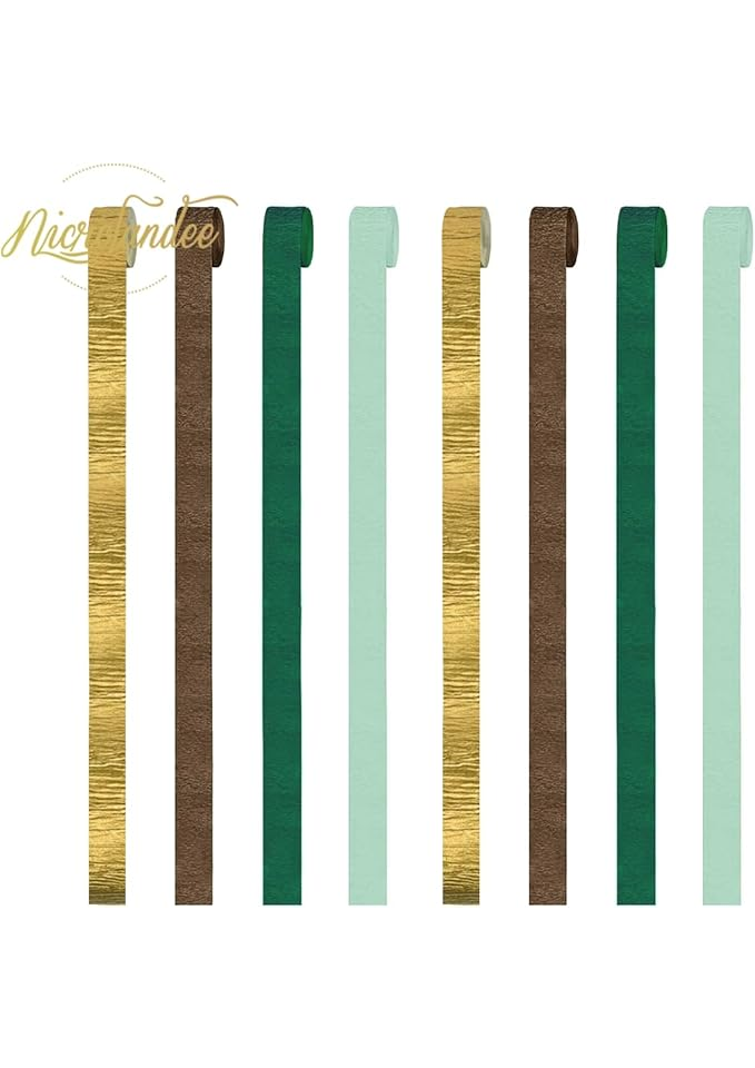 8 Role de Hartie Creponata pentru decoratiuni de Nunta si Petrecere, diferite culori, NICROLANDEE - 1X31 [2]