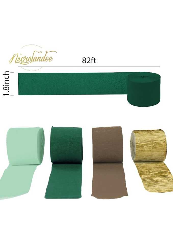 8 Role de Hartie Creponata pentru decoratiuni de Nunta si Petrecere, diferite culori, NICROLANDEE - 1X31 [3]