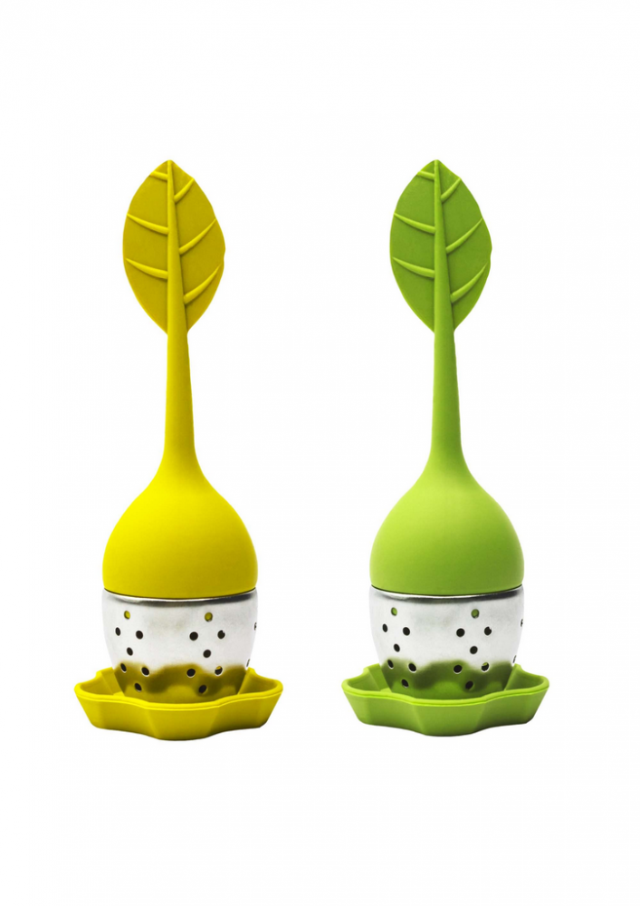 Set de 2 infuzoare pentru ceai, silicon / otel inoxidabil [1]