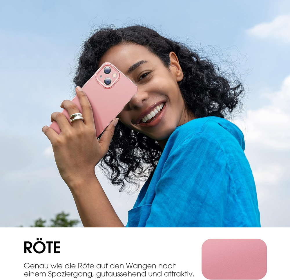 Set Husa Ultra Slim pentru iPhone 13 si 2 folii de sticla securizta, CASEKOO, roz, 2727 [3]