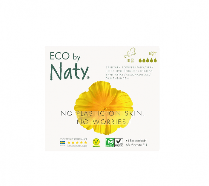 Absorbante ECO by Naty pentru Noapte, 10 buc [1]