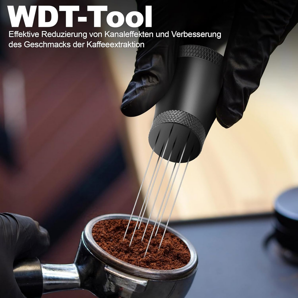 Accesoriu Profesional pentru Espresso, 7 Ace 0.3 mm, Negru, Dispozitiv Detasabil de Amestecare Cafea [2]