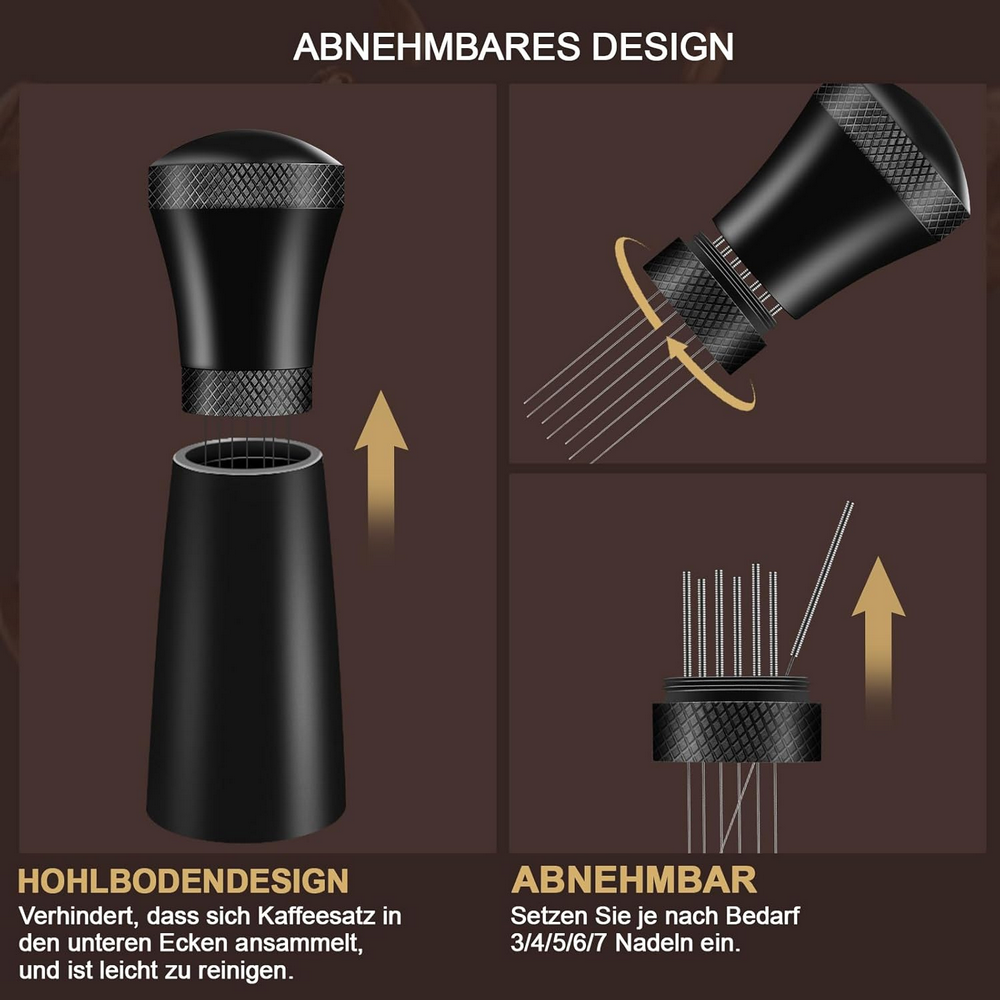 Accesoriu Profesional pentru Espresso, 7 Ace 0.3 mm, Negru, Dispozitiv Detasabil de Amestecare Cafea [3]