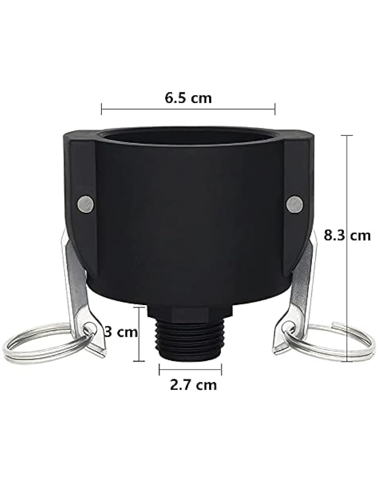 Adaptor de Scurgere pentru Rezervoare IBC 275/330 Galoane, Racord 2" Camlock la Furtun de Grădină [5]