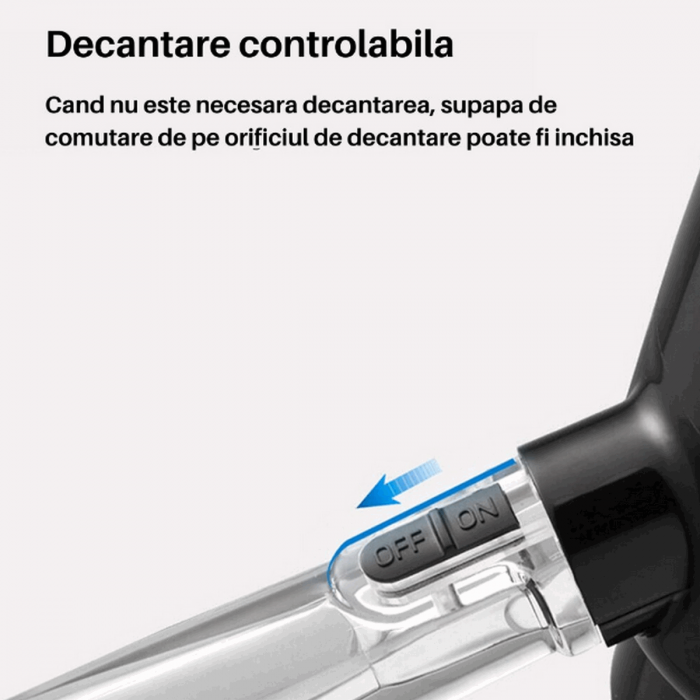 Aerator si Dispenser Automat Electric pentru Sticla de Vin, Profesional, portabil, EASY Making Life Simple, MGS-KD -1, reincarcabil USB, negru [7]