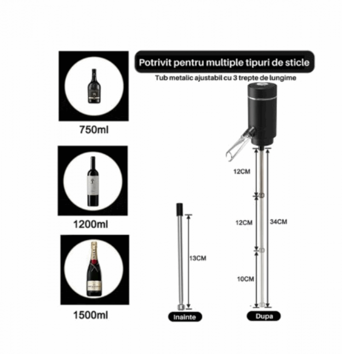 Aerator si Dispenser Automat Electric pentru Sticla de Vin, Profesional, portabil, EASY Making Life Simple, MGS-KD -3 [8]