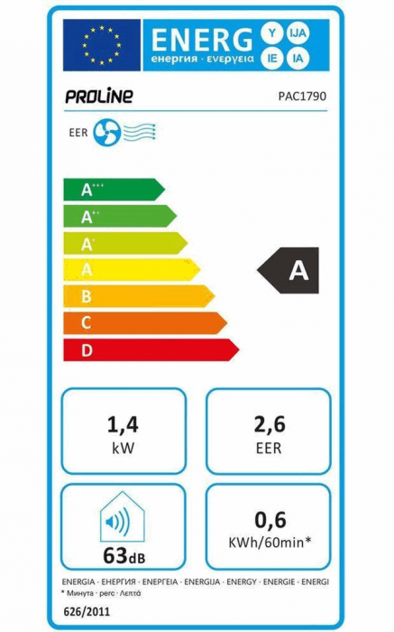 Aparat de aer conditionat Proline PAC 1790, Portabil, 5000 BTU/h [2]
