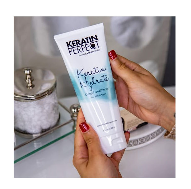 Balsam Keratin Perfect Hydrate Deep pentru toate tipurile de par, alb, 200 ml [3]