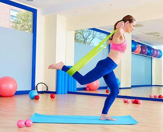 Banda de fitness BellaPlay, galben, 120cmx15cmx0,35 mm [2]