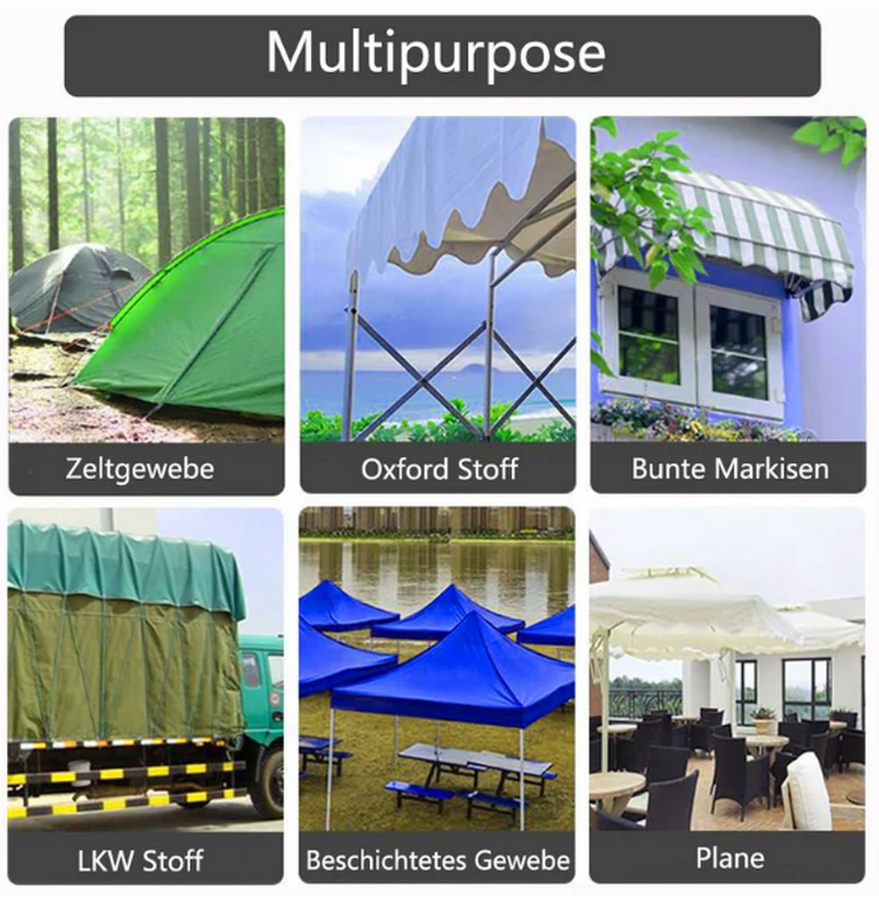 Bandă de Reparare pentru Prelate, 7,5M x 10CM, Autoadezivă, Impermeabilă, Ideală pentru Camioane, Copertine și Corturi, YA LOTUS, PE Verde [2]