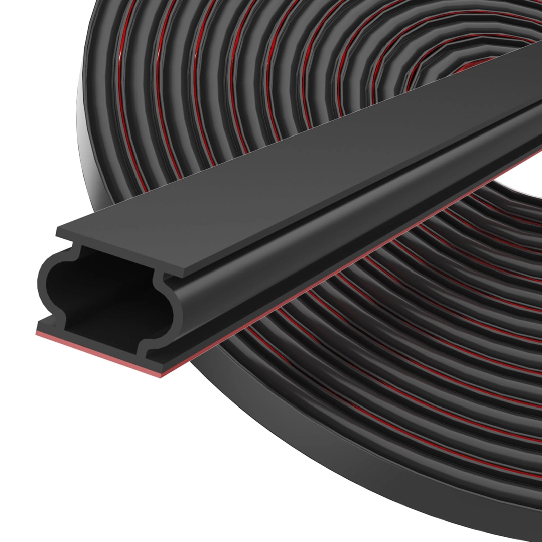 Banda etansare usi si fereastre 15m x 12mm x 8mm, Autoadeziva, cauciuc flexibil impermeabil, negru [1]