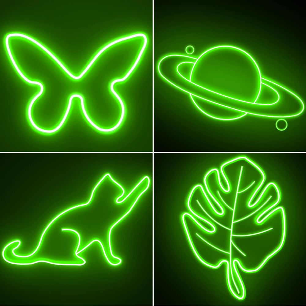 Banda LED Neon Reglabilă Segrass 5M - Flexibilă și Impermeabilă IP65, 12V, Verde [4]