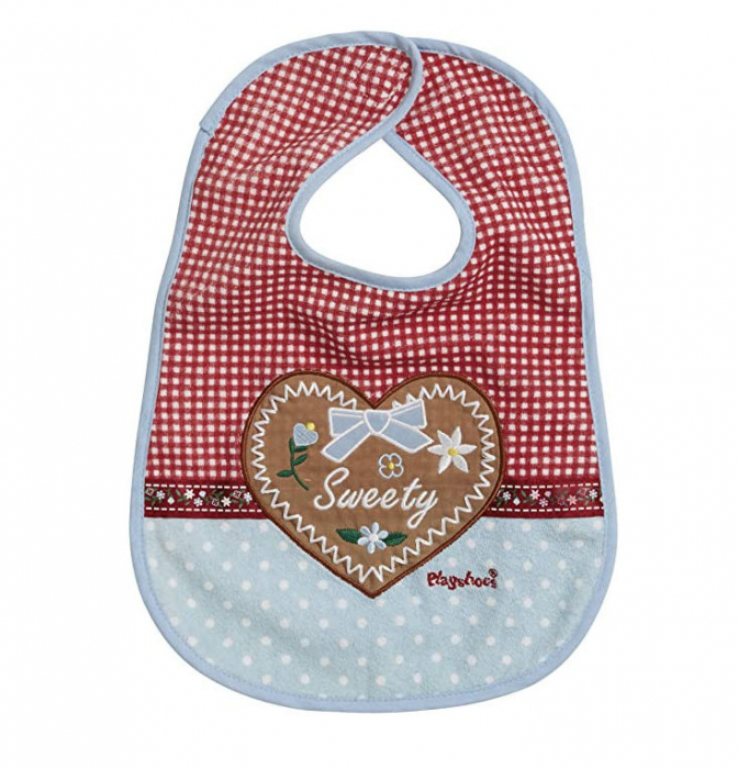 Baveta cu velcro pentru bebelusi, strat de baza impermeabil, 33 x 26 cm, Playshoes [1]