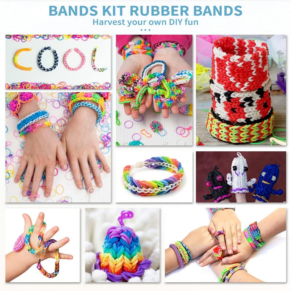 Benzi Elastice Colorate pentru Bratari si Creatii DIY, pentru Fete si Baieti, 600 piese [5]