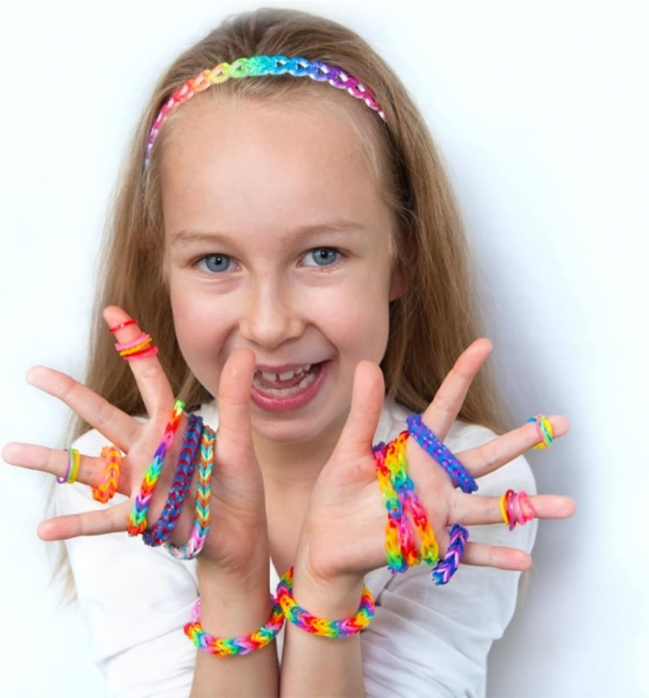 Benzi Elastice Colorate pentru Bratari si Creatii DIY, pentru Fete si Baieti, 600 piese [7]