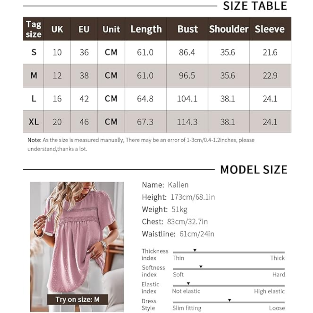 Bluza lejera de vara pentru femei, cu design boho, BebreezChic, negru [2]