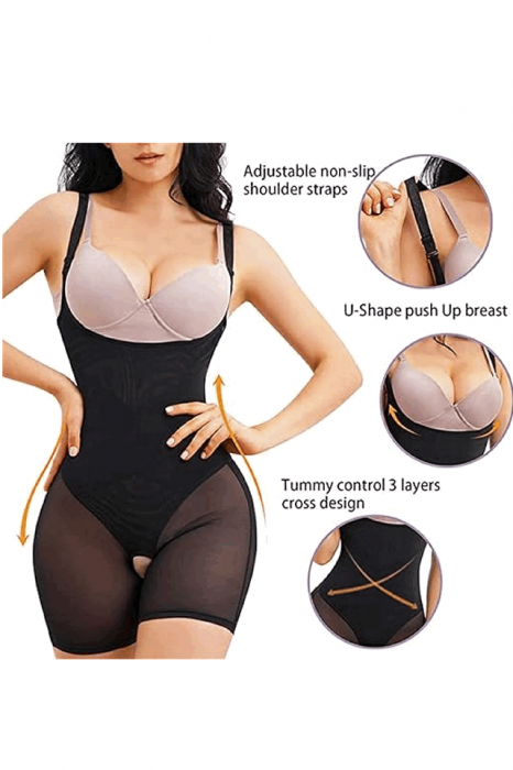 Body modelator pentru femei, KUMAYES, negru, M [5]