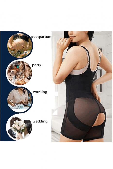 Body modelator pentru femei, KUMAYES, negru, M [3]