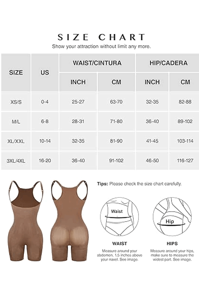 Body  modelator pentru talie, abdomen și posterior, FeelinGirl, maro, marime XS/S, ODZD [2]