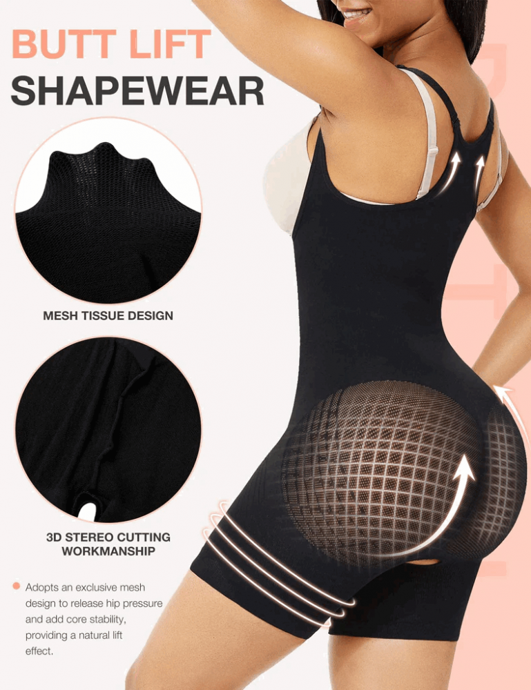 Body  modelator pentru talie, abdomen și posterior, FeelinGirl, negru, marime M/L, O5SD [6]
